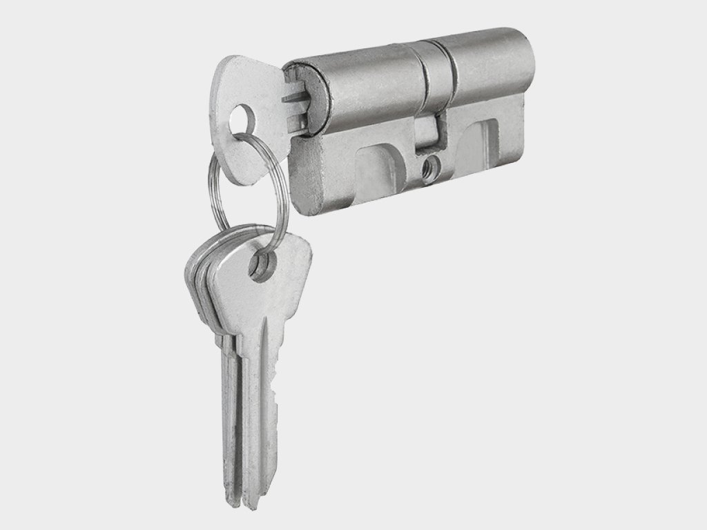 Цилиндровый механизм из алюминия «ключ-ключ» с 3 ключами в комплекте Армавир